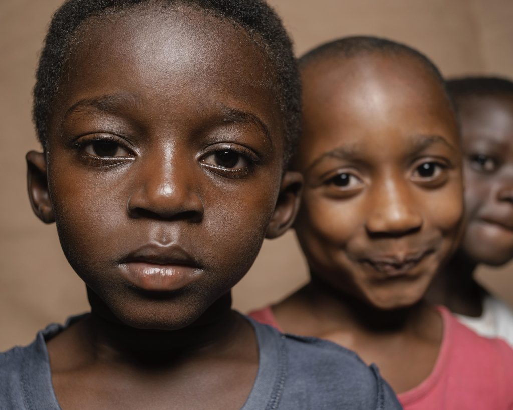 young african children outdoor